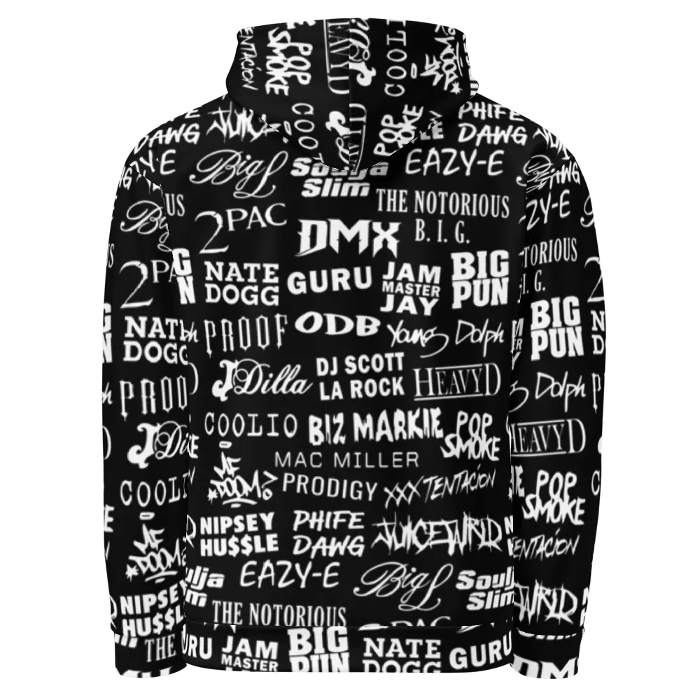 Never Forget - Hip-Hop Artists - BLACK - Unisex Hoodie product image (3)