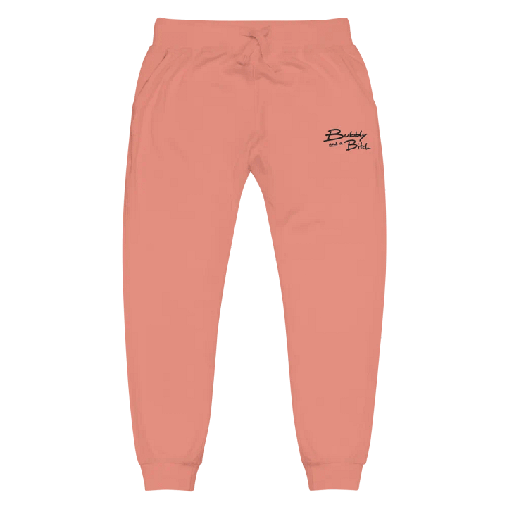 Bubbly and a B*tch embroidered fleece sweatpants product image (6)