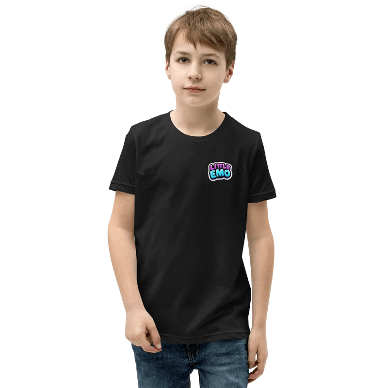 LITTLE EMO Bubble Text Youth, Emo Like Dad T-Shirt