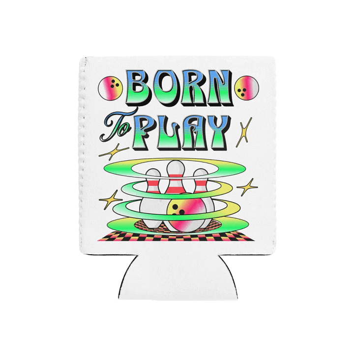 Born To Play Bowling Playful Swirl Can Cooler product image (1)