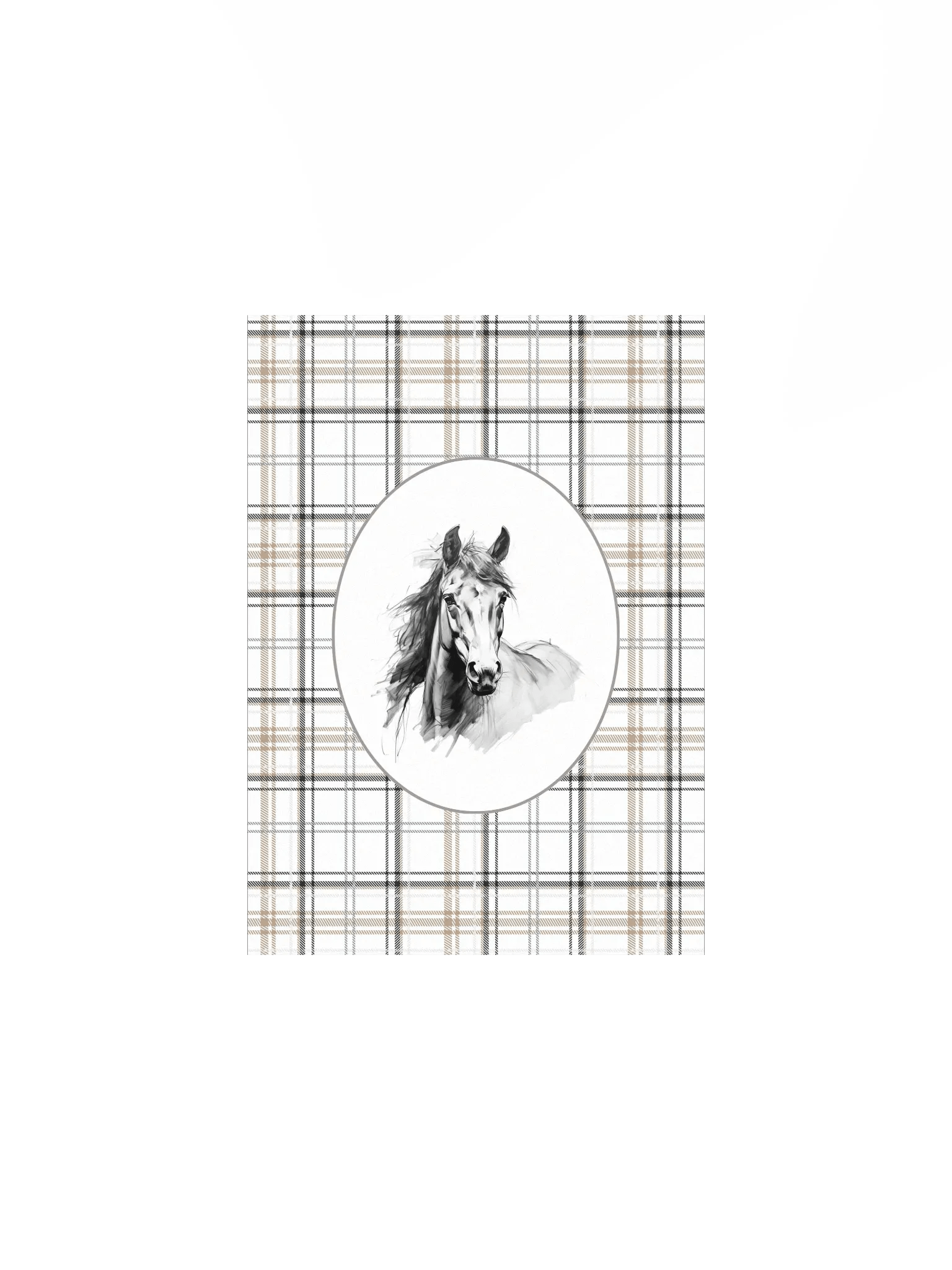 Rustic Plaid Horse Sketch - Country Charm product image (2)