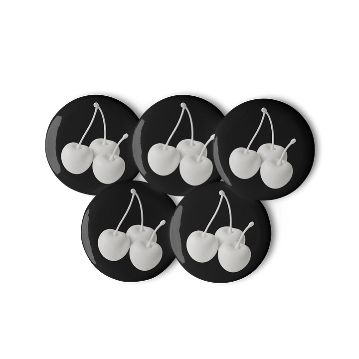 White Cherries Pin Buttons Set product image (2)