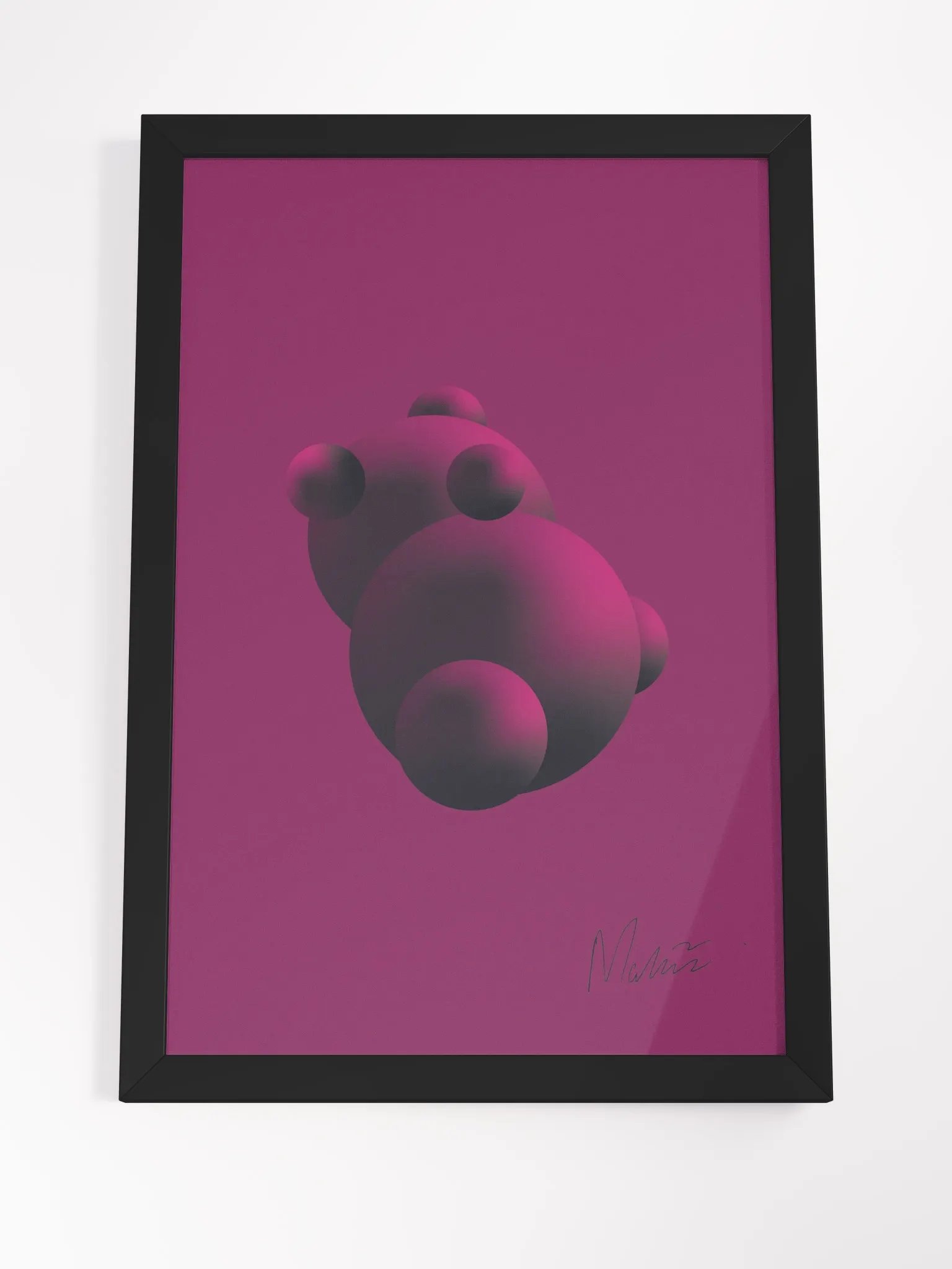 Purple Bear Framed Matte Poster product image (4)