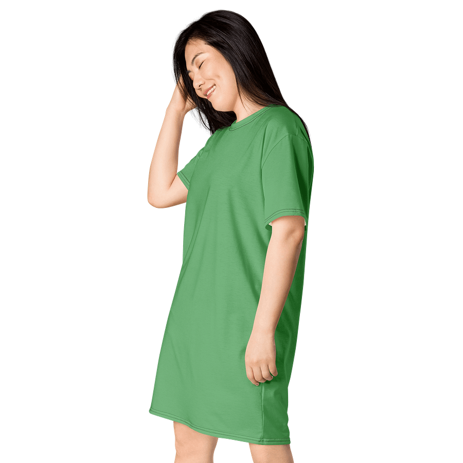 Oversized T-Shirt Dress - Earthy Bay Leaf, Sizes 2XS-6XL product image (3)
