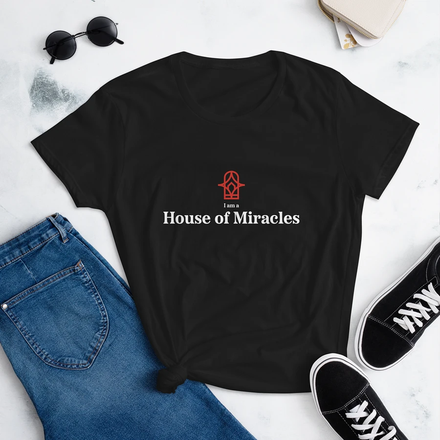 I am a House of Miracles - Fitted (Female) - Black product image (11)