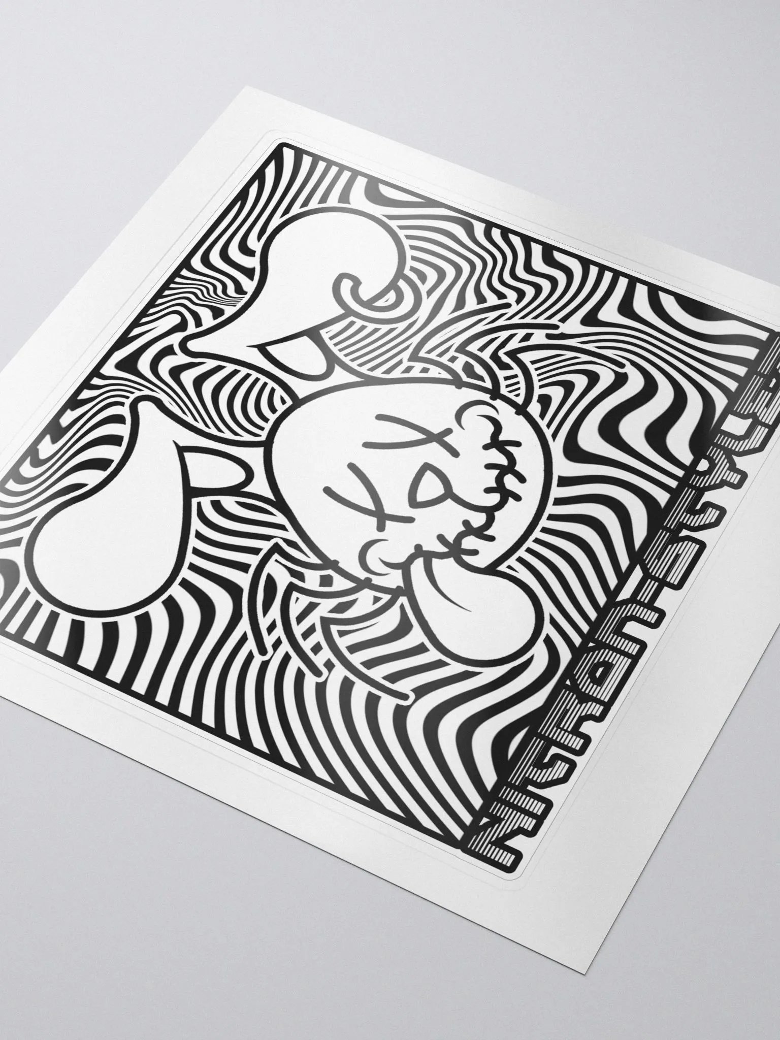 Wave 6 - Trippy Square Kiss Cut Sticker product image (4)