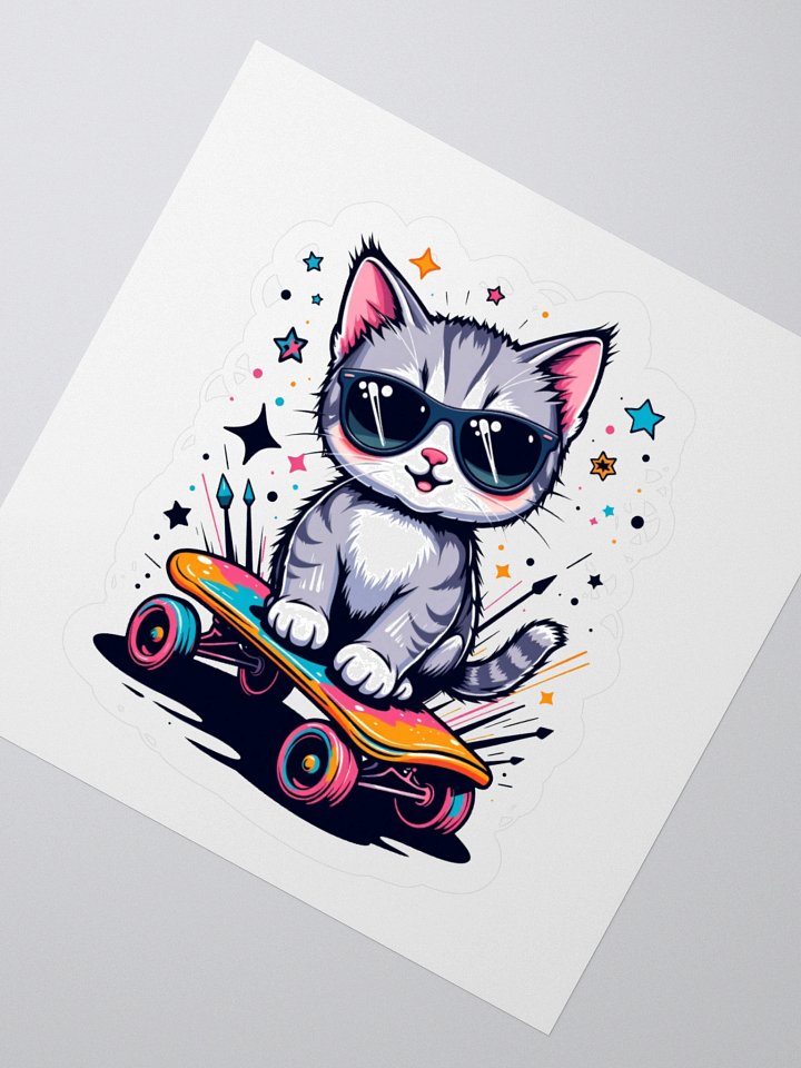 Cool Cat Skateboard Vinyl Stickers product image (4)