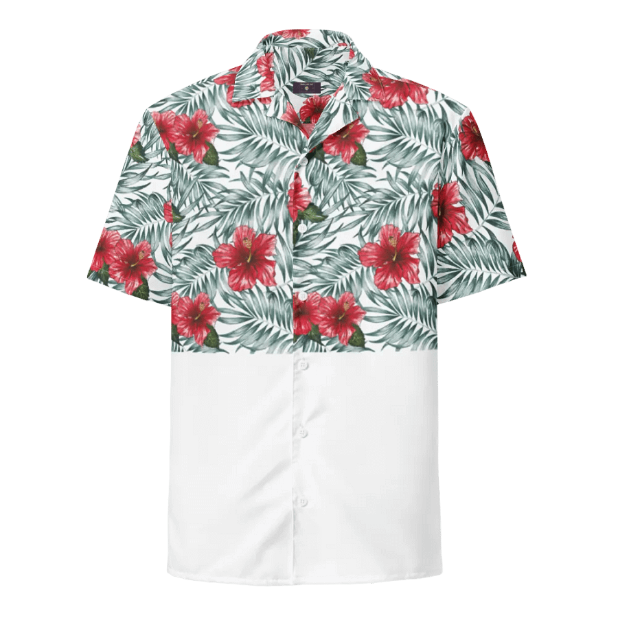 Hibiscus Leaf Design | Unisex Hawaiian Shirt product image (5)