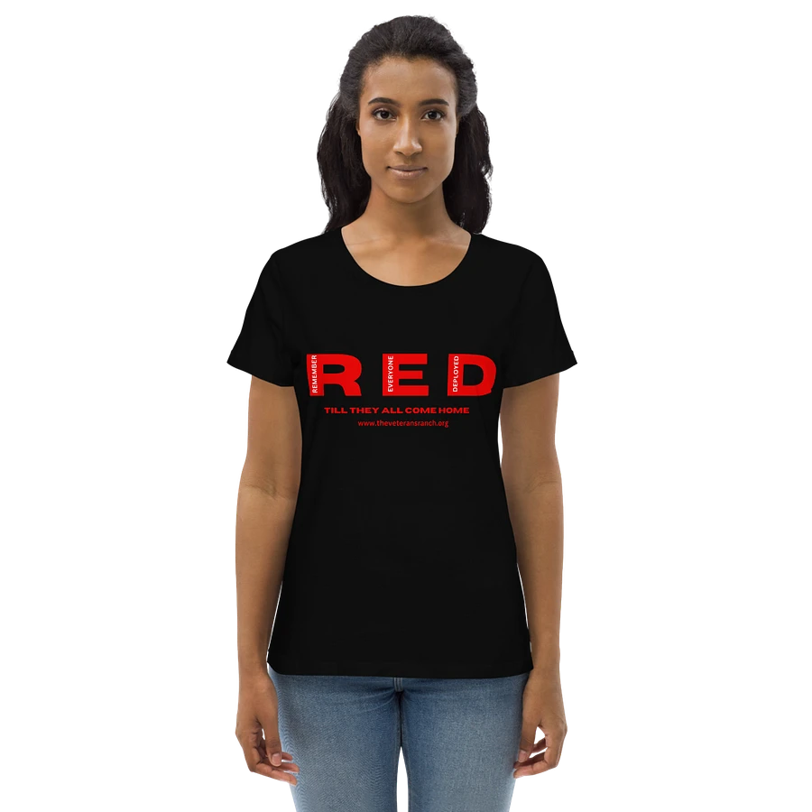 Remember Everyone Deployed Women's Black Fitted Shirt product image (1)