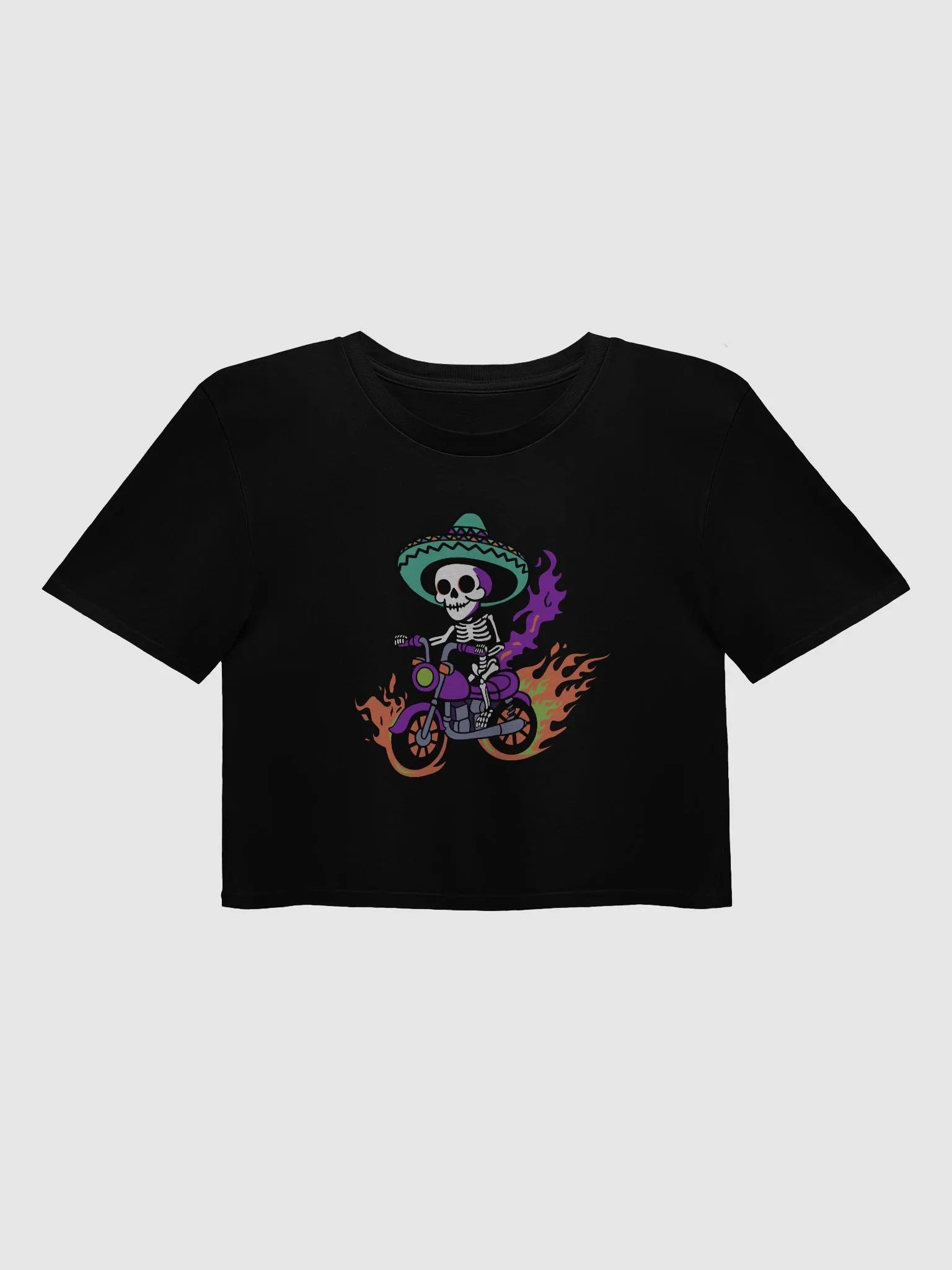 Bone to be Wild Colorful Crop Top product image (1)