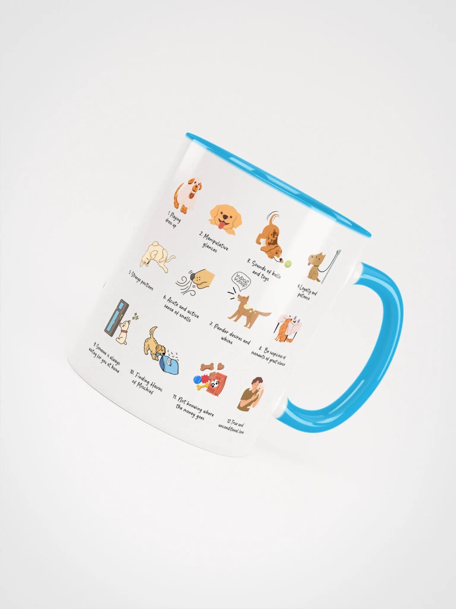 "12 days of a pet owner" Ceramic Mug with color inside product image (3)