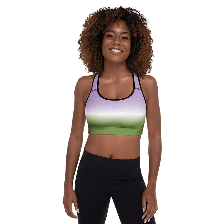 Genderqueer Pride Gradient Padded Sports Bra product image (1)