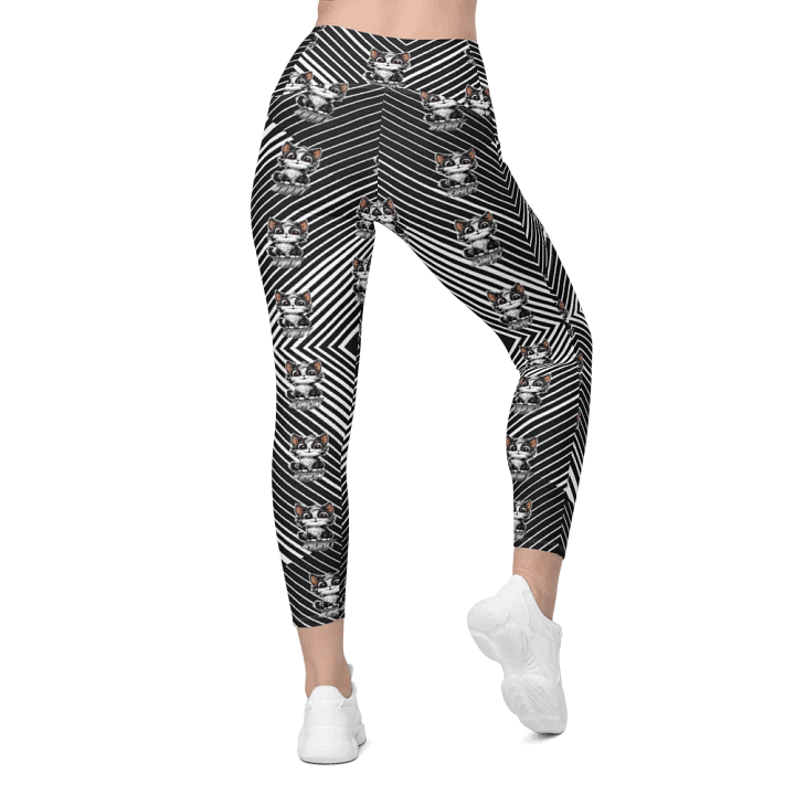 Buddy All-Over Print Crossover Leggings with Pockets product image (2)