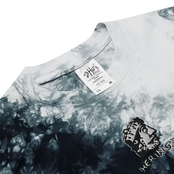 SHAKA WEAR OVERSIZED TIE-DYE T-SHIRT WITH CENTERED EMBROIDERED HERINGA LOGO product image (2)