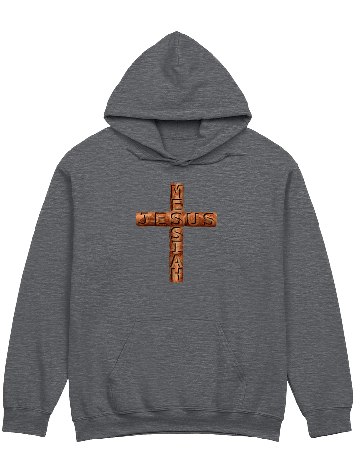 Jesus Messiah Engraved On A Rugged Cross Hoodie product image (1)