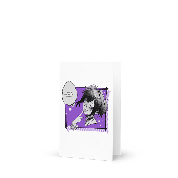 Second Dinner Vertical Greeting Card product image (1)