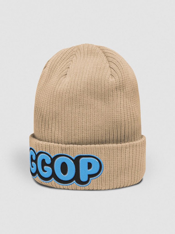 Blue Embroidered GGOP Beanie product image (7)