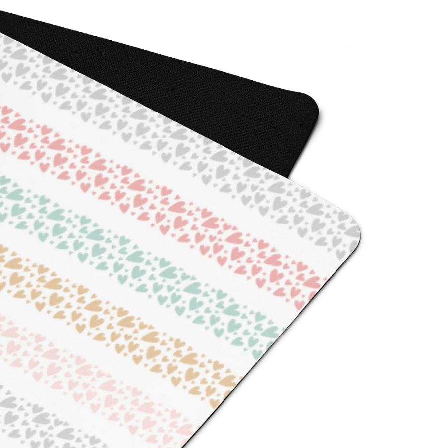 Colorful Pastel Heart Shaped Stripes Yoga Mat by Treasure Pie product image (5)