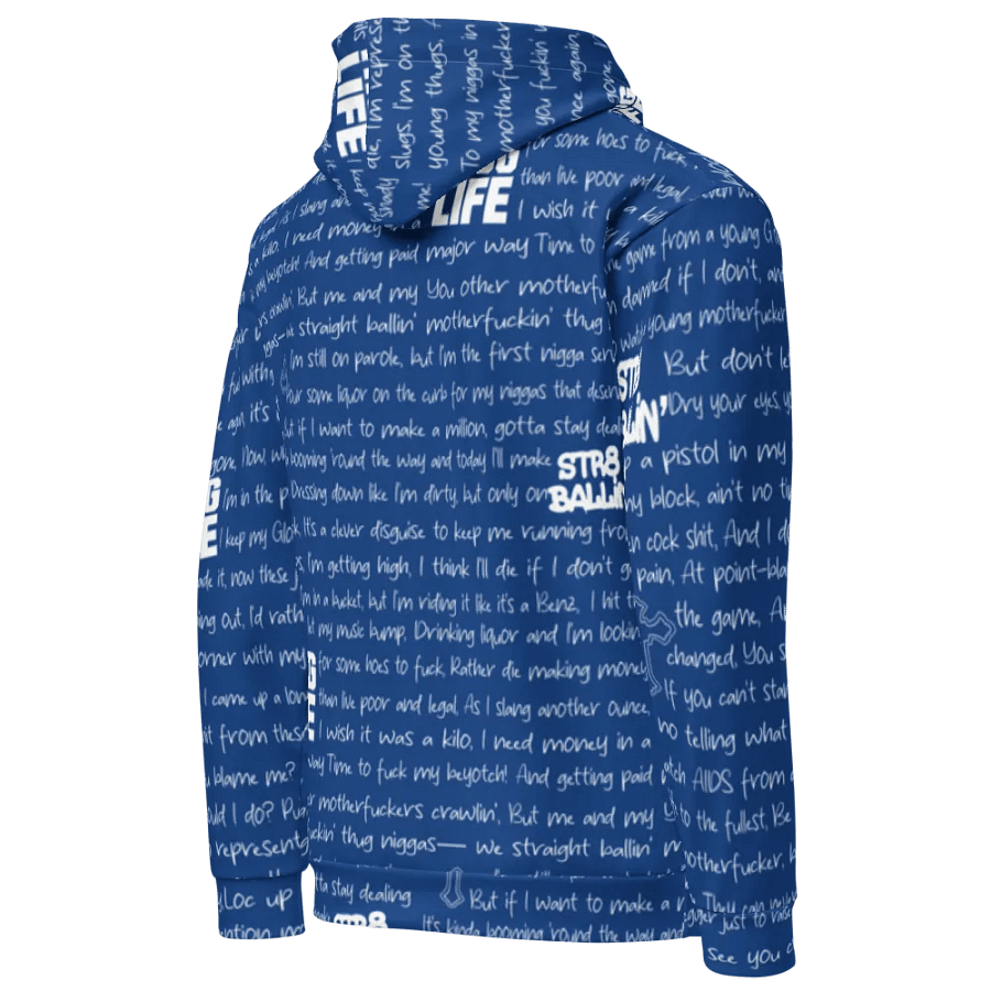 Str8 Ballin' - 2Pac - BLUE - Unisex Hoodie product image (4)