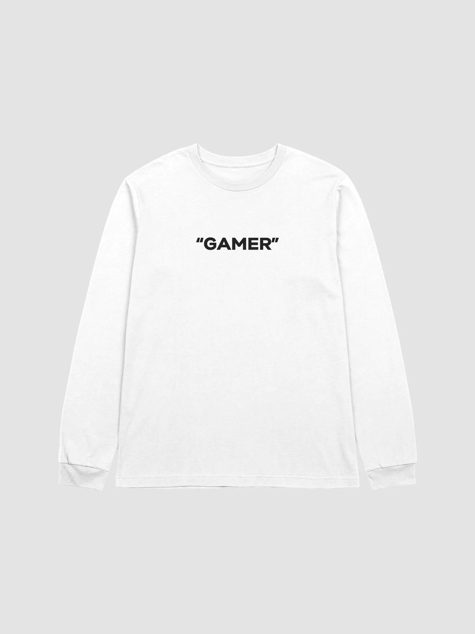 "Gamer" Long Sleeve (black text) product image (1)