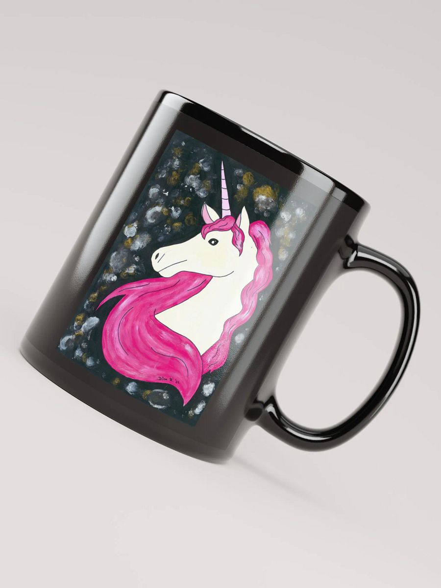 Unicorn - acrylic painting picture - (art by Dina R.) - Black Glossy Mug product image (8)