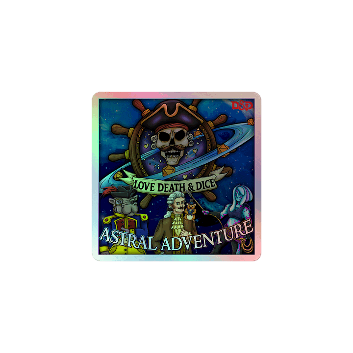 Love Death and Dice: Astral Adventures – Holographic Sticker product image (1)