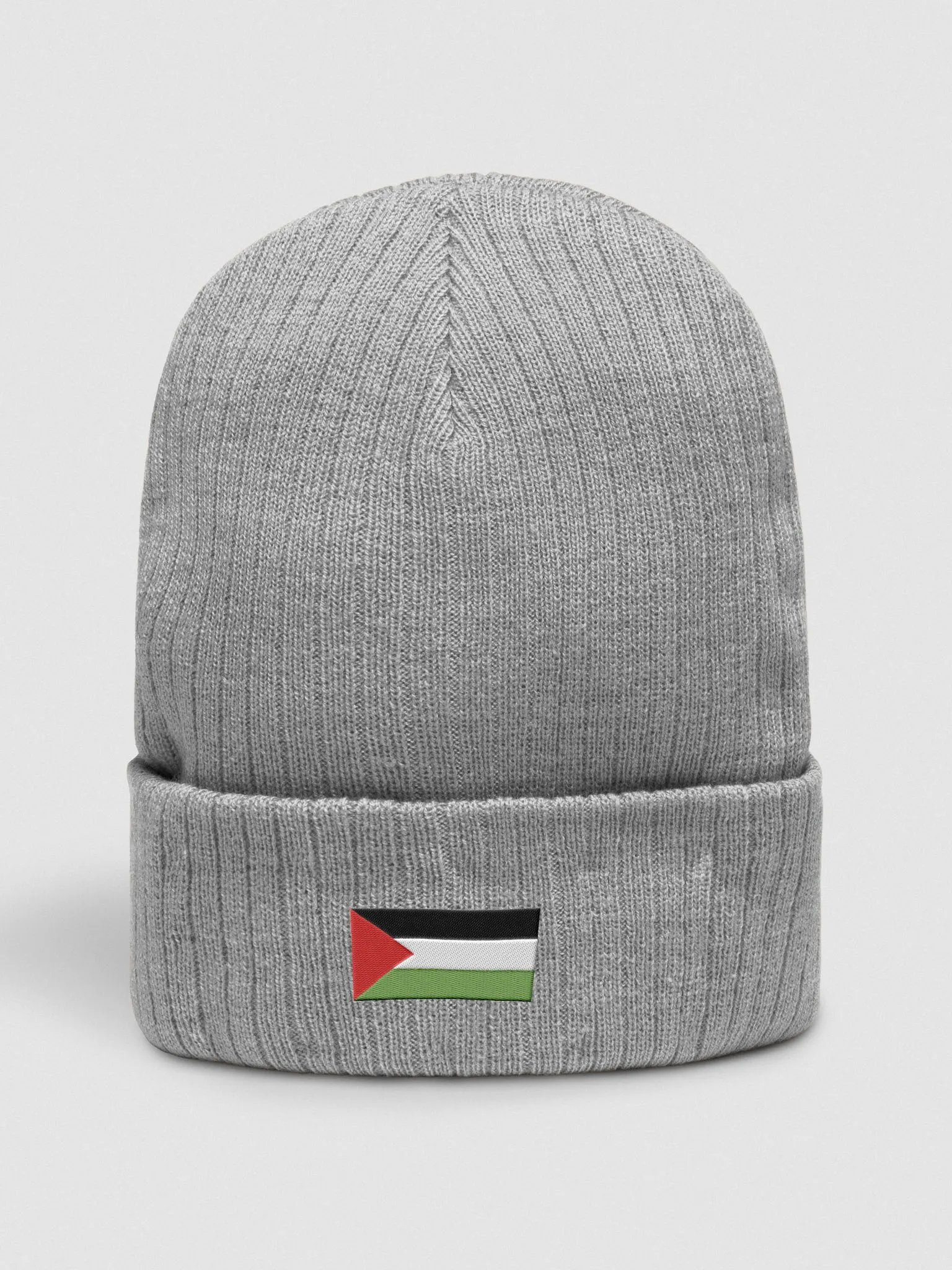 Atlantis Ribbed Knit Beanie | Palestina flag product image (2)