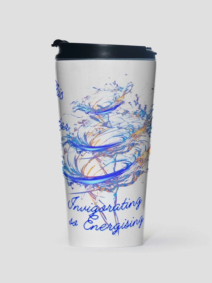 Insulated Tumbler with straw with beautiful whirlpool design, featuring 'This water is so energising' product image (1)