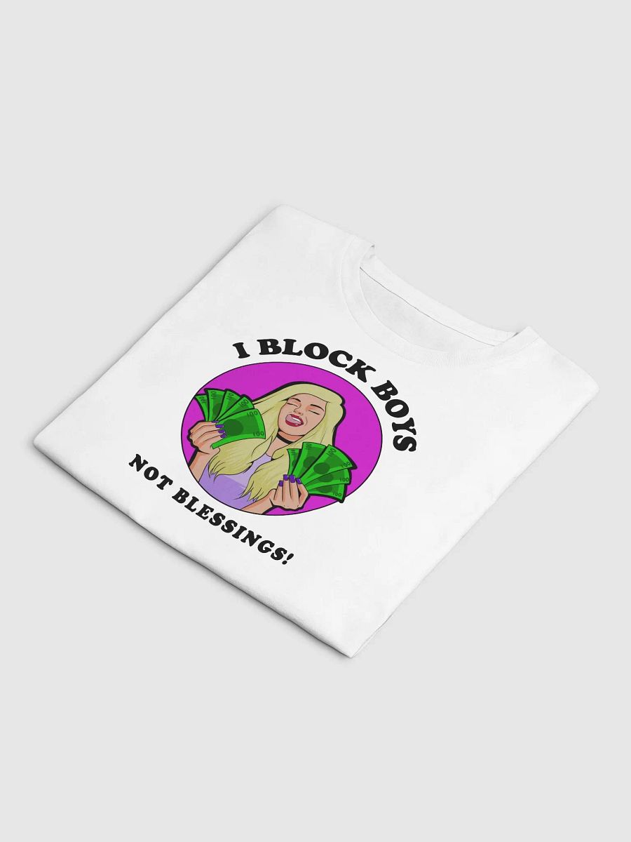 I Block Boys, Not Blessings! - premium CROP t-shirt product image (7)
