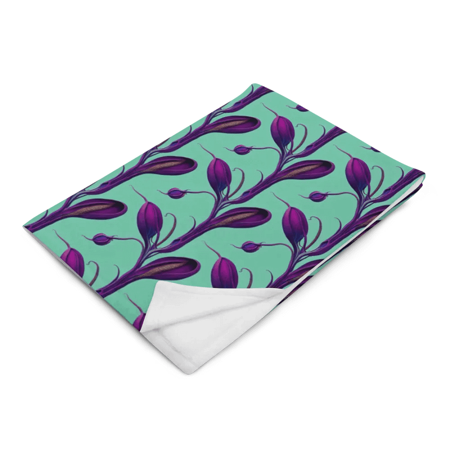 Purple Carniverous Plant Fluffy Blanket Throw product image (5)