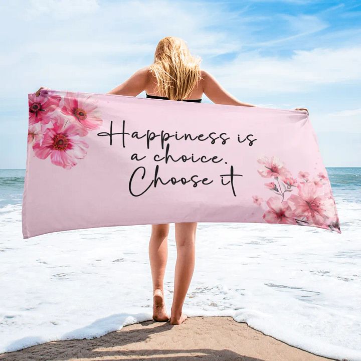 Happiness is a Choice Positive Affirmation / Quote Towel product image (1)