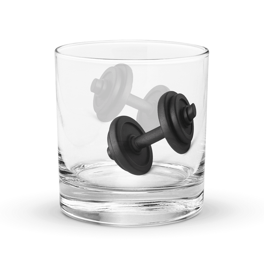 Iron Grip Dumbbell on the Rocks Glass product image (3)