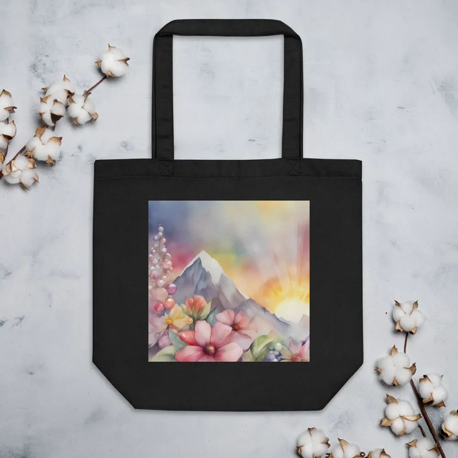 Colorful Mountain Rest, Organic Cotton Twill Tote Bag product image (3)