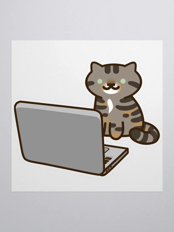 Credit Cat at Work Sticker product image (1)