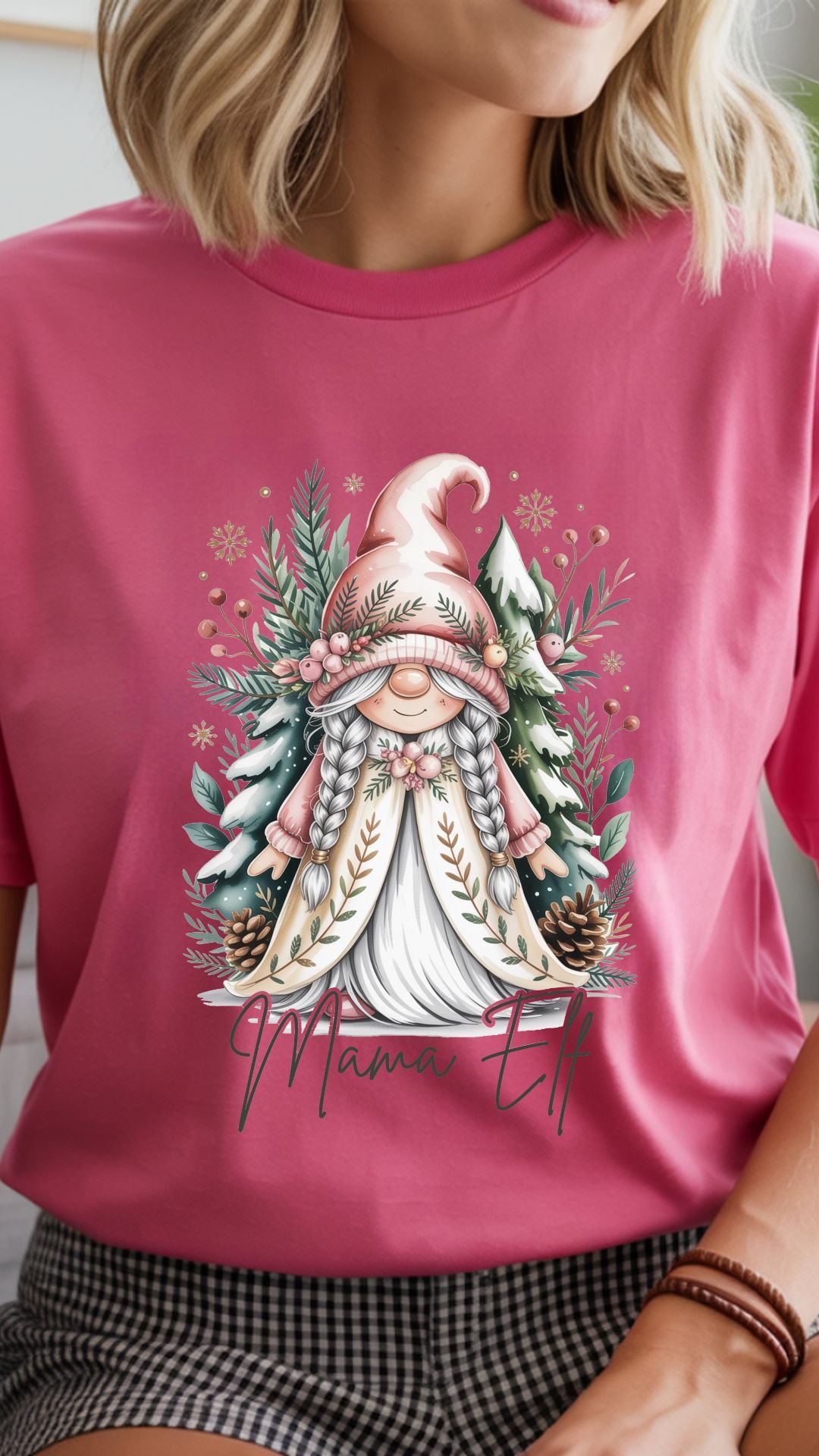 Mama Elf T-Shirt | Christmas Mama Tee | Elf Mom Shirt | Christmas Gift for Mom product image (2)