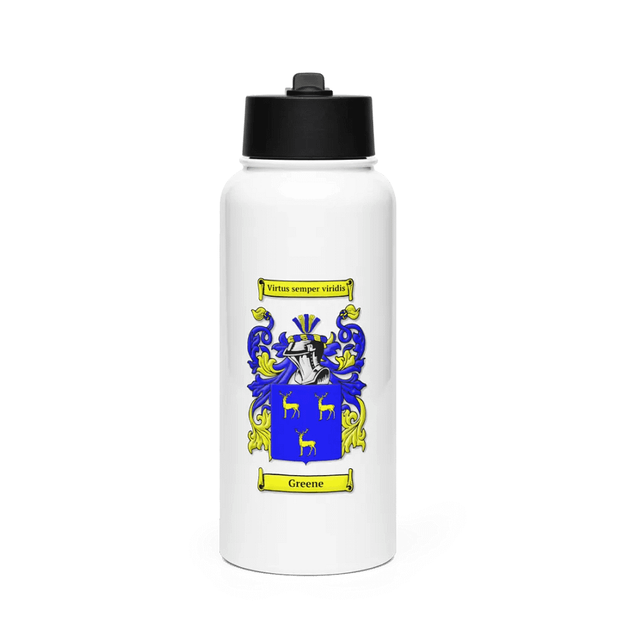 Greene Family Crest - Stainless Steel Sports Water Bottle product image (1)