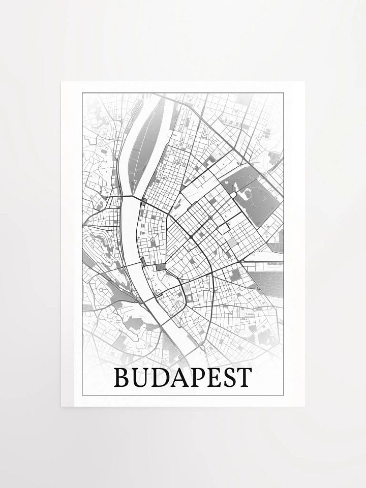 Budapest, Hungary, city map print product image (2)