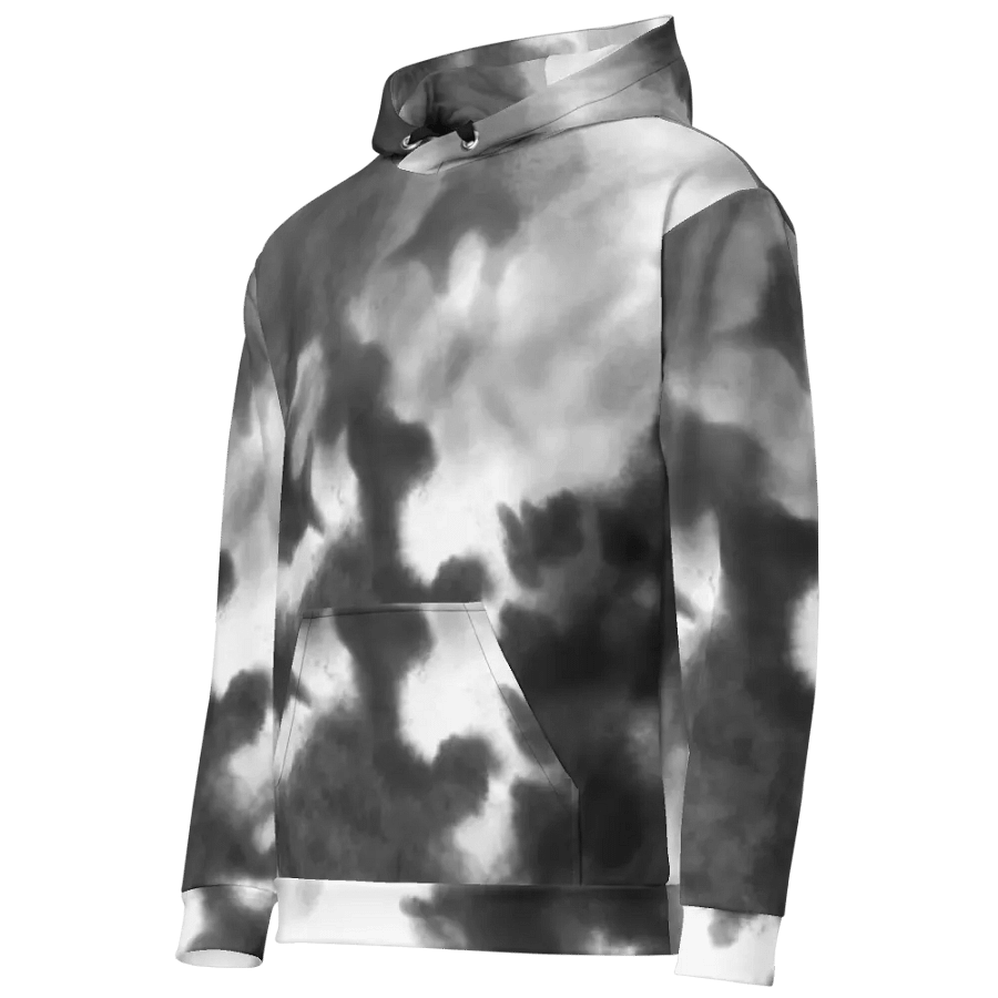 Black & White Tie-Dye Hoodie – Soft, Sporty, & Eco-Friendly product image (2)