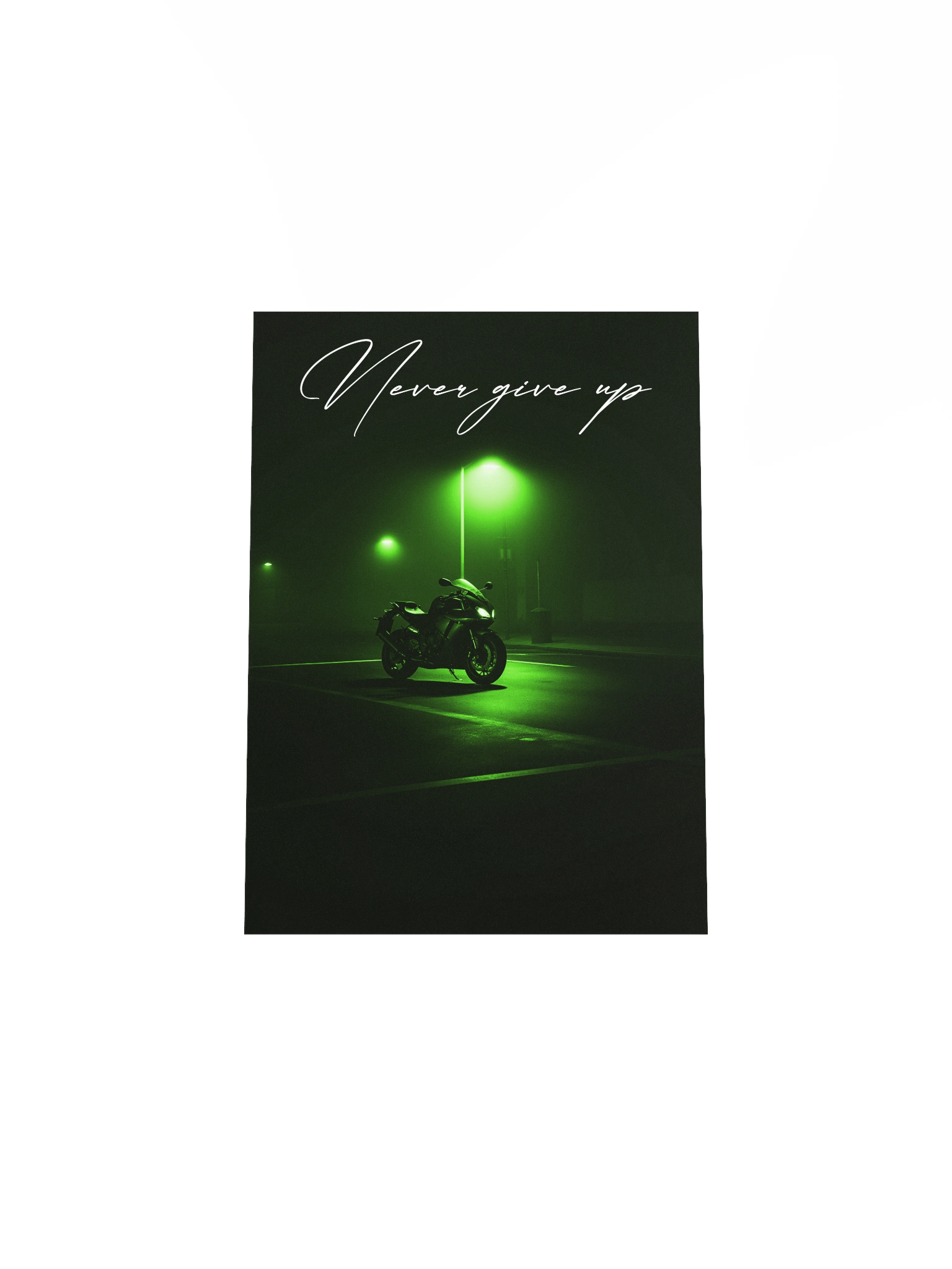 "Never Give Up" Handwritten Matte Poster product image (20)