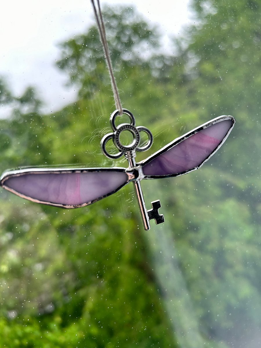 Flying Key Stained Glass Suncatcher product image (4)