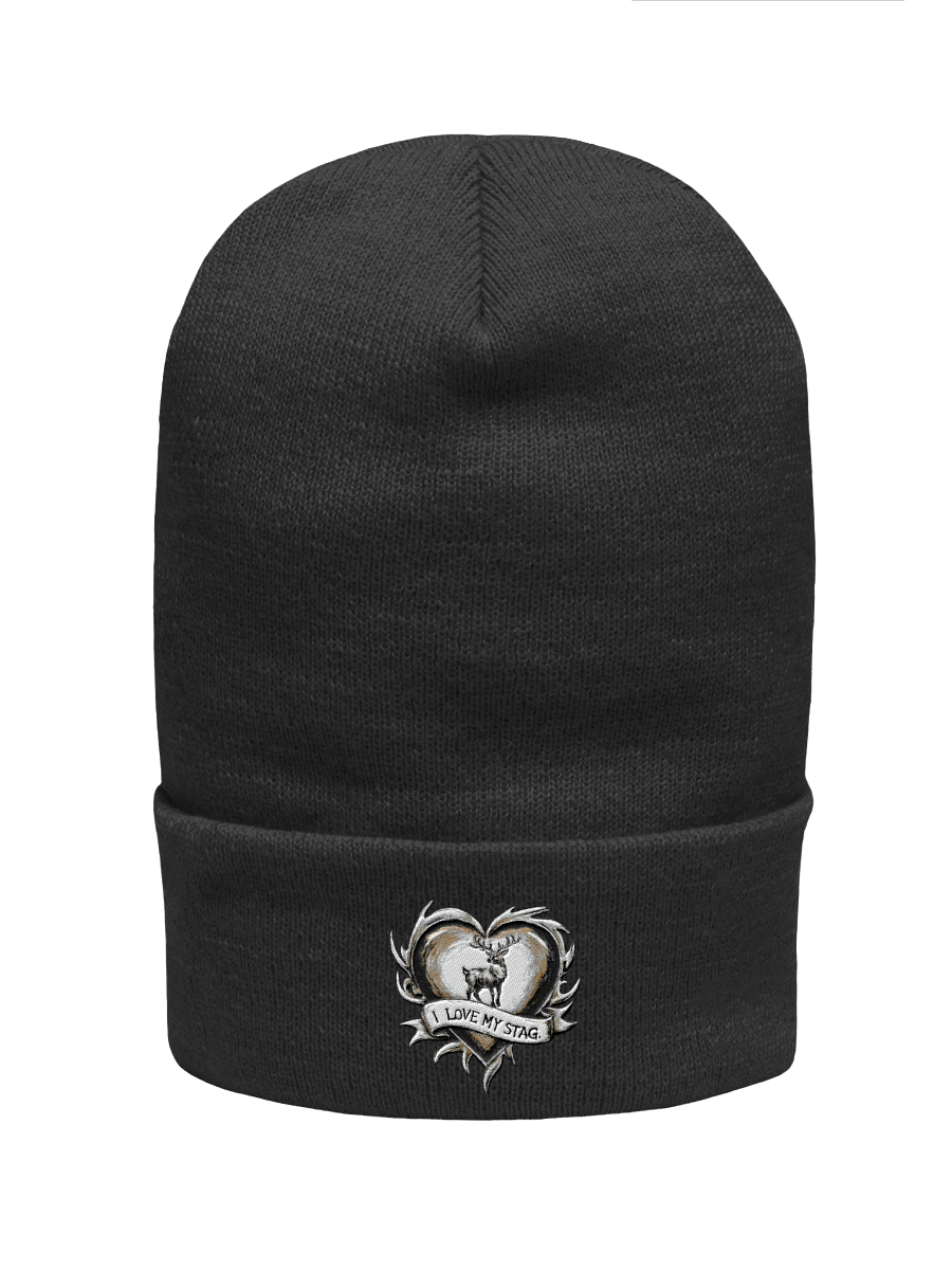 I Love My Stag embroidered cuff beanie for Vixen Hotwives product image (5)