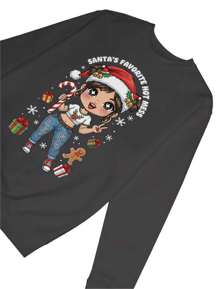 Santa's Favorite Hot Mess Christmas Graphic Sweatshirt product image (2)