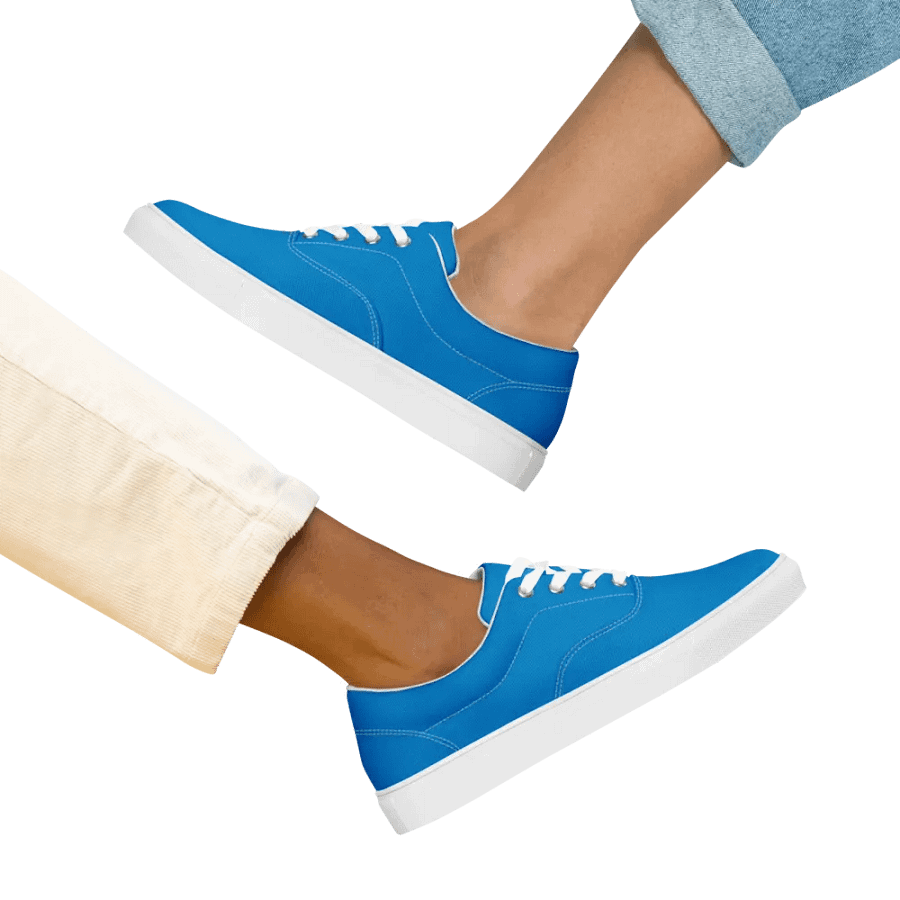 Muse Coquette Lace-Up Canvas Shoes (Blueberry ice cream) product image (12)