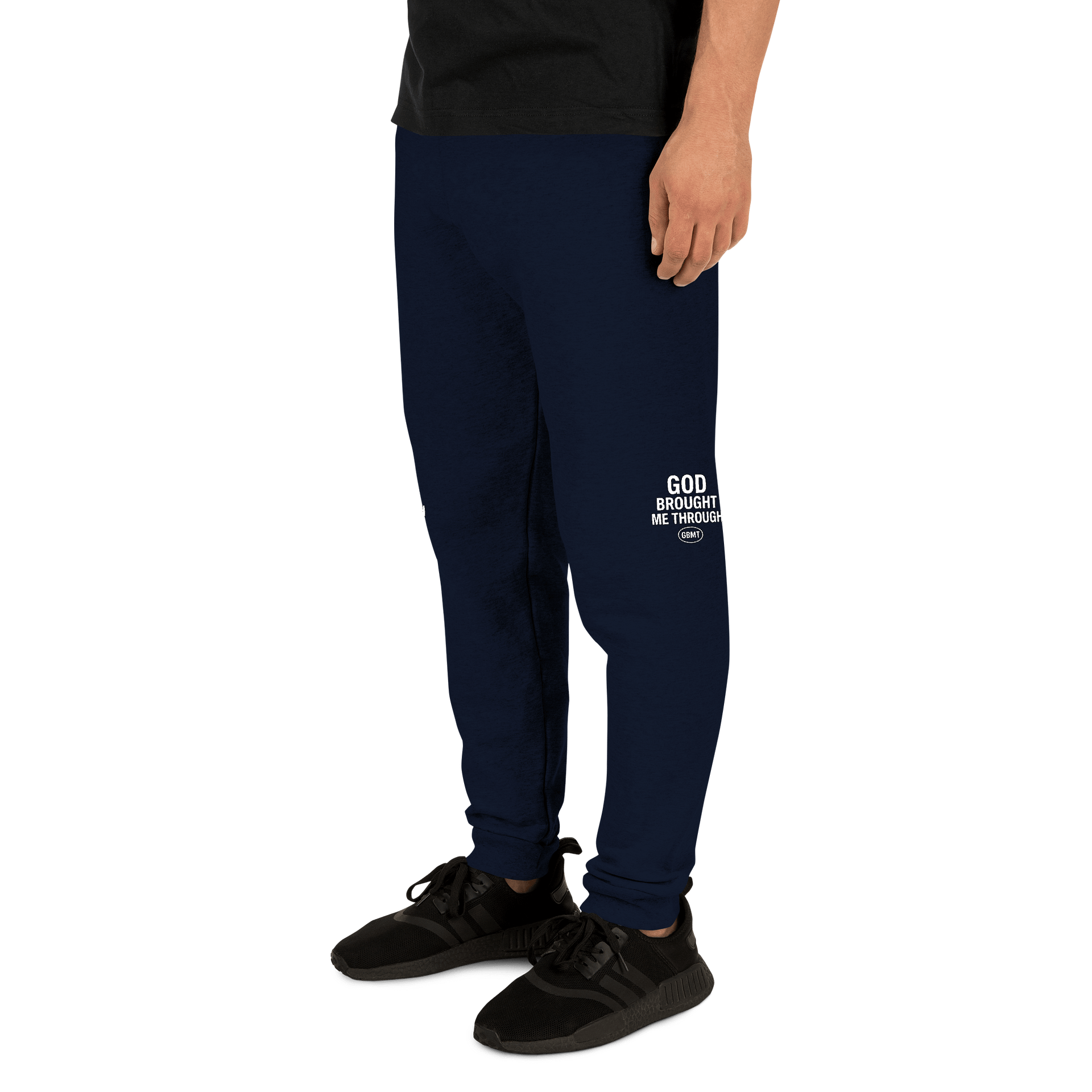 GOd Brought Me Through Joggers – Navy Blue (GBMT ) Logo Edition product image (5)