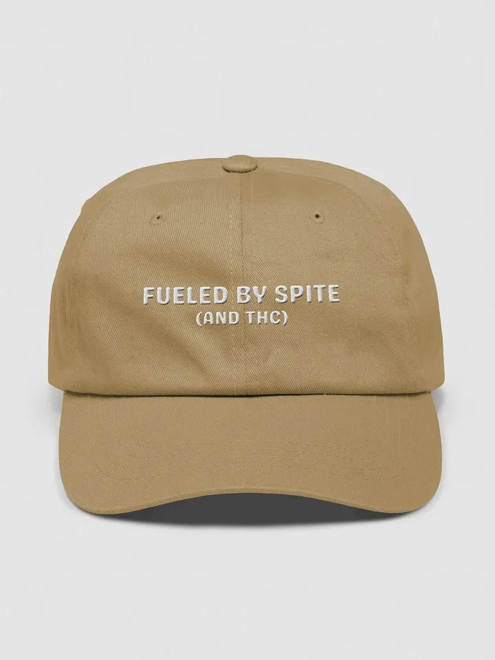 FUELED BY SPITE (white thread) embroidered classic dad hat product image (25)