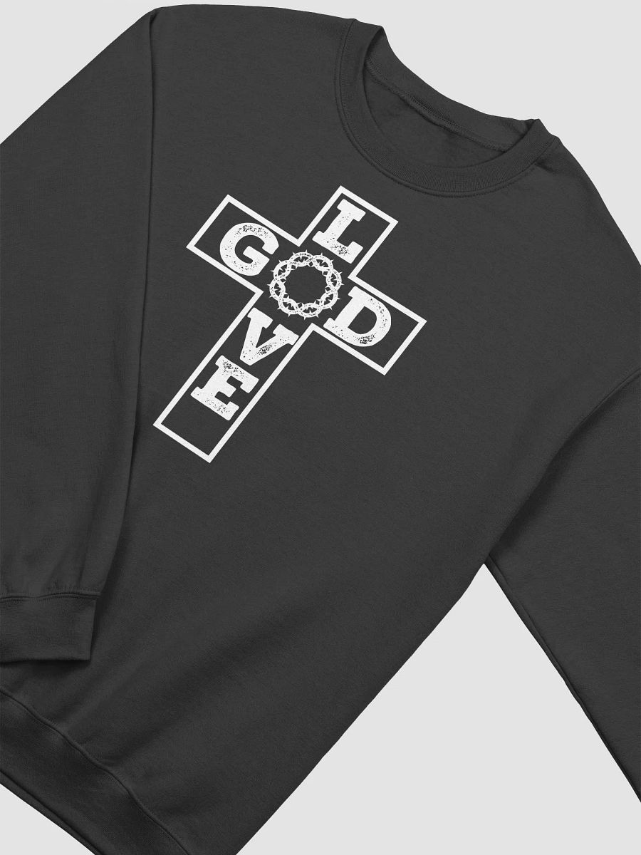 God Love: Cross is God Love Gildan Sweater - Front/Back . product image (5)