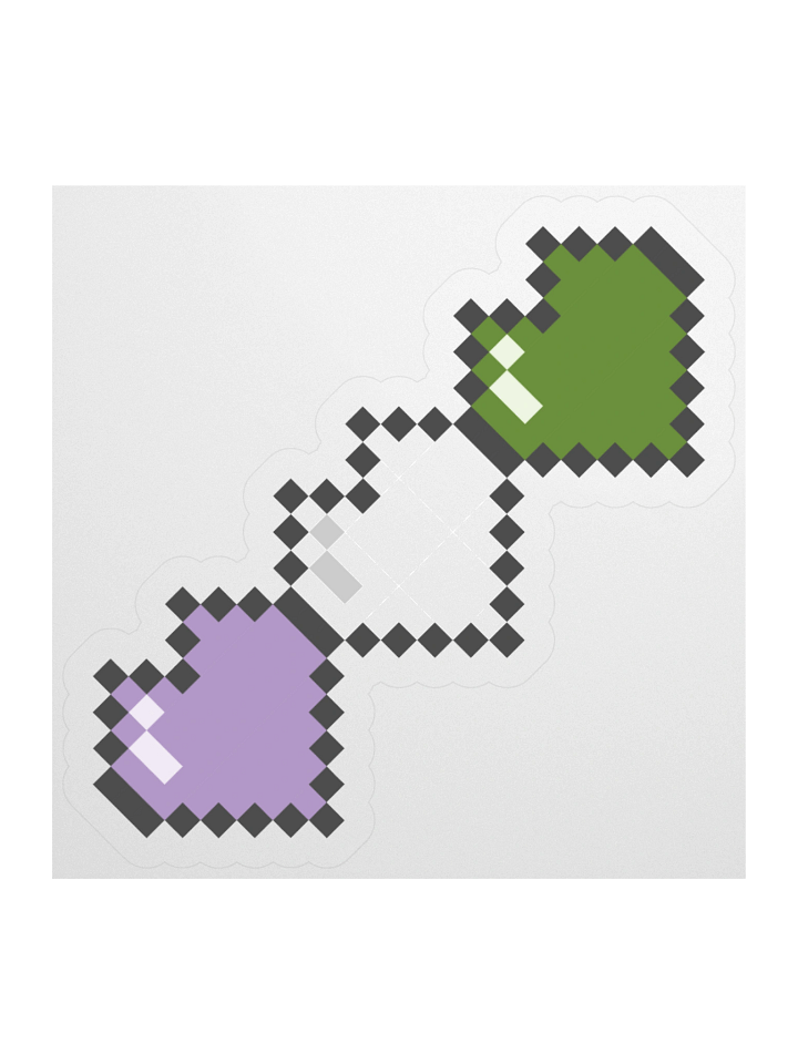 Genderqueer Pixel Hearts Sticker product image (1)