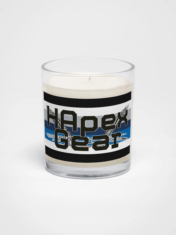 Black HApex Gear Black Logo - Soy Wax Candle In A Clear Glass Jar product image (1)