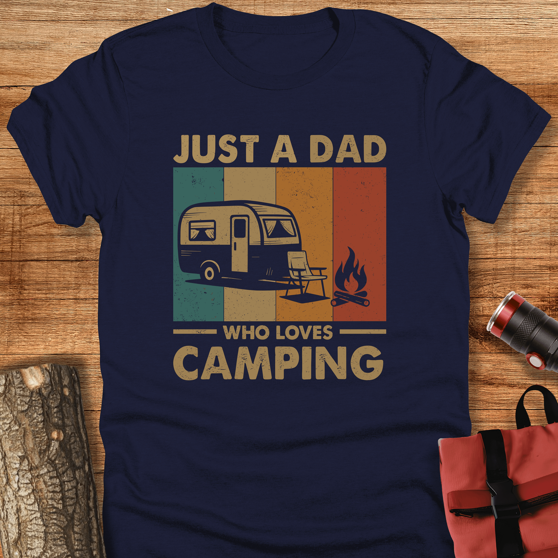 Just a dad who loves camping, Funny t-shirt, Unisex product image (2)