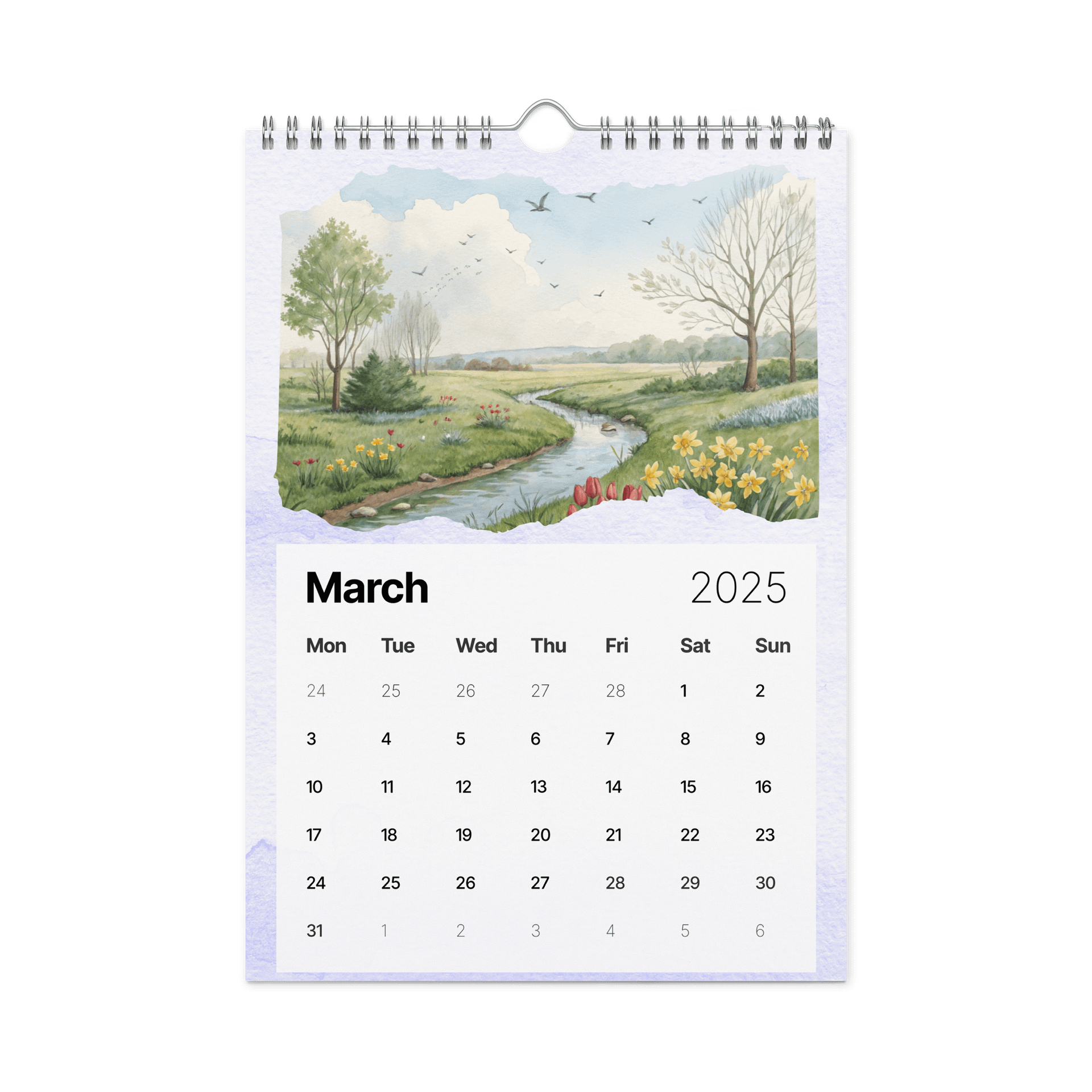 WATERCOLOR SEASONAL SCENES WALL CALENDAR 2026 product image (9)